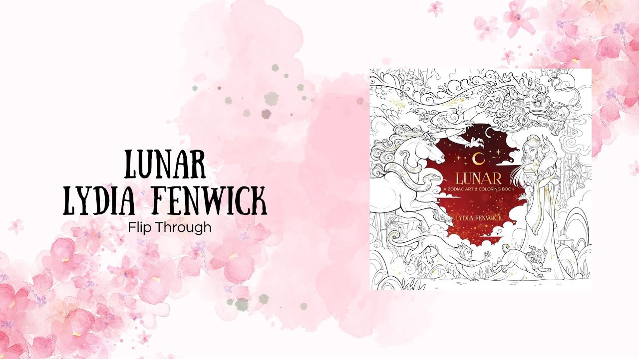 Обзор раскраски: Lunar: A Zodiac Art & Coloring Book Lydia Fenwick