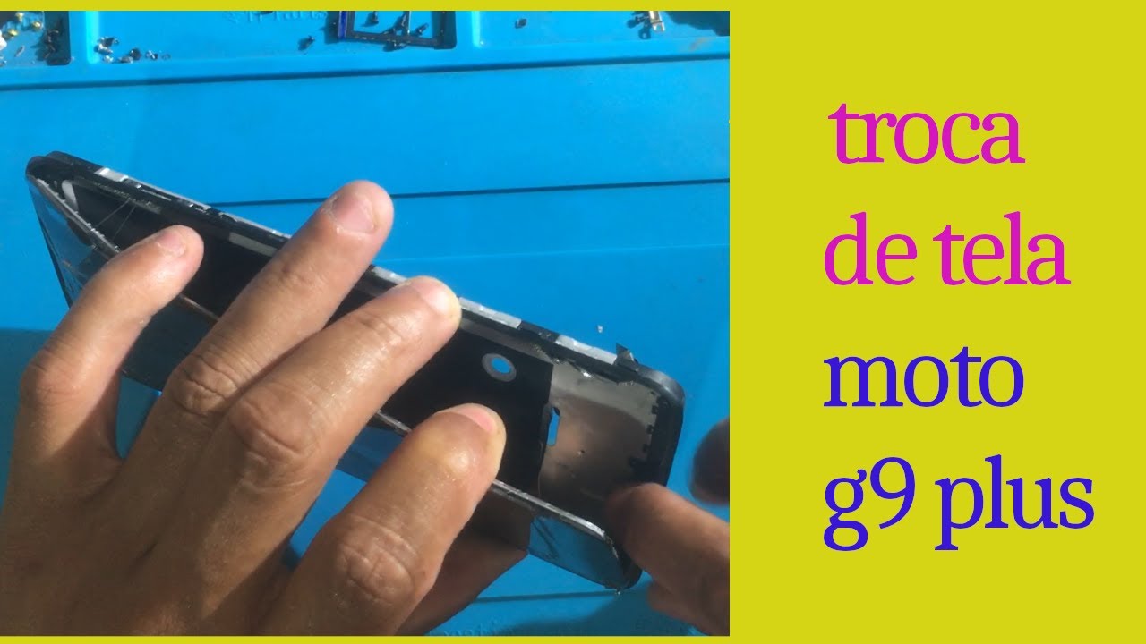como trocar tela do  moto g9 plus - trocar frontal completa ,display e touch