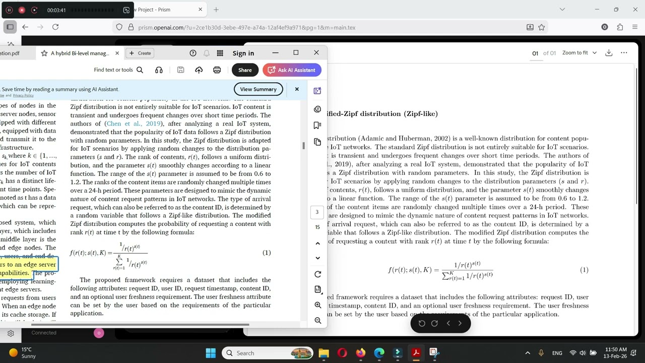 Understanding equations and tables from research papers using AI