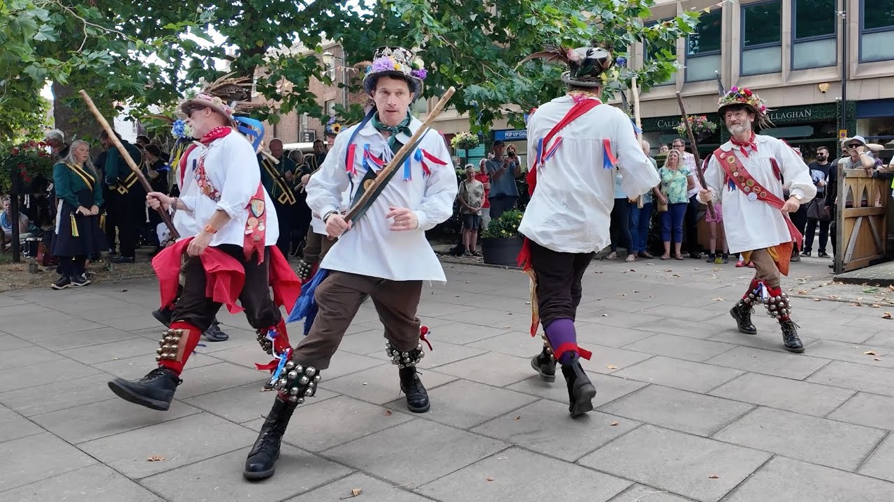 Eynsham Morris at St Mary's Place, Shrewsbury Folk Festival 2025