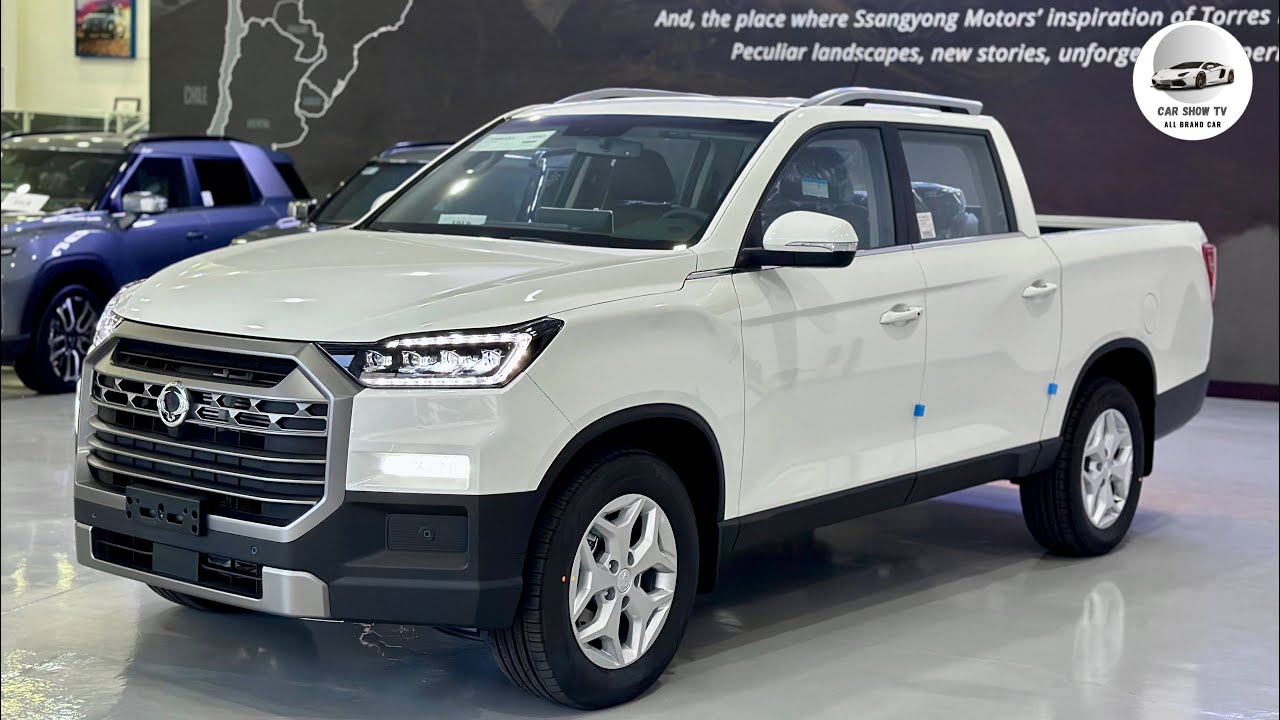 First Look ! 2024 SsangYong MUSSO Grand 4x4 - 2.2L Pick-Up | White Color