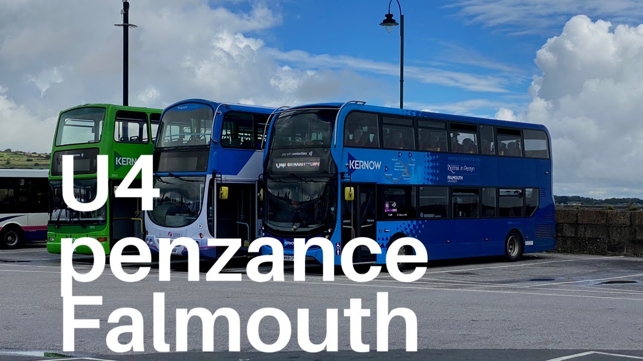 Full route (U lines) U4 Penzance to Falmouth first kernow