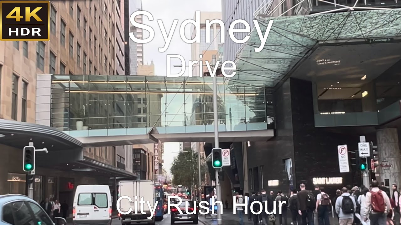 Rainy Morning Rush Hour Drive | Sydney Australia | 4K HDR