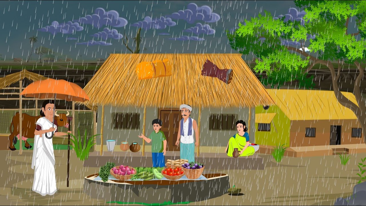 सब्जी वाले पर बारिश की कहर || Barish Ki Kahar ||  Moral Kahaniya || Hindi Kahani || Cartoon Kahani