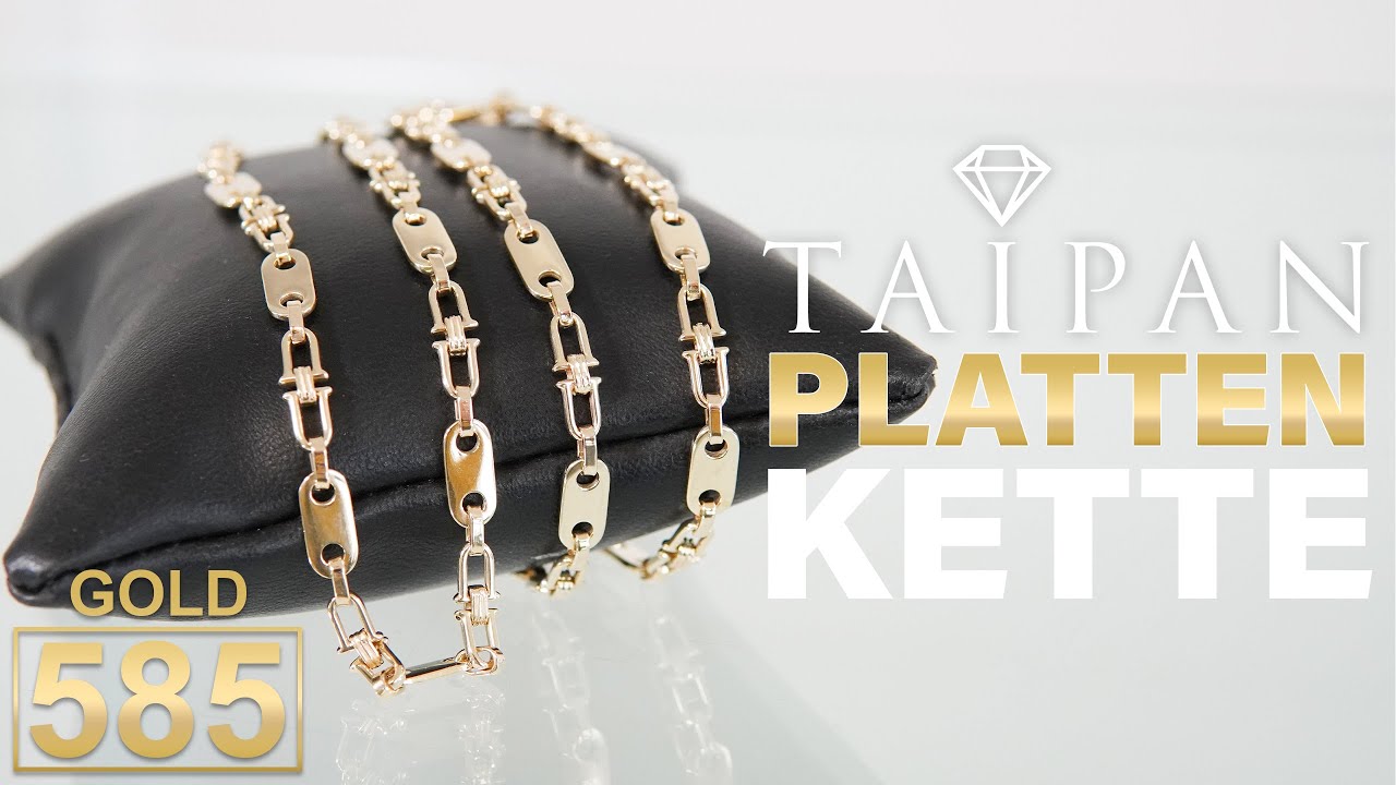 Taipan Plattenkette 70/71cm 5mm aus 585 Gold