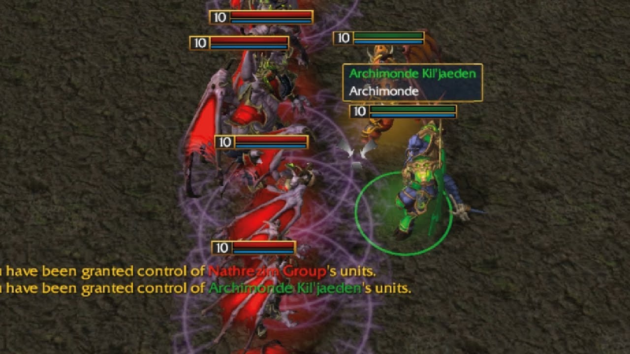 【小黄】Nathrezim Group vs Archimonde Kil'jaeden (All Lv10MaxSkills) Reforged