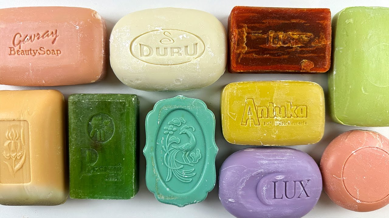 Cutting vintage soap. Carving retro soap | ASMR Soap.