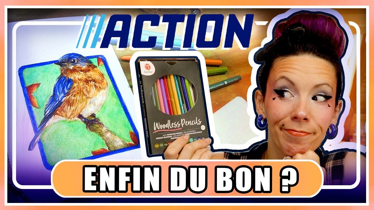 HAUL ACTION 🌟 CRAYON AQUARELLE 😱 - Une réussite ? Test Swatchs et illustration
