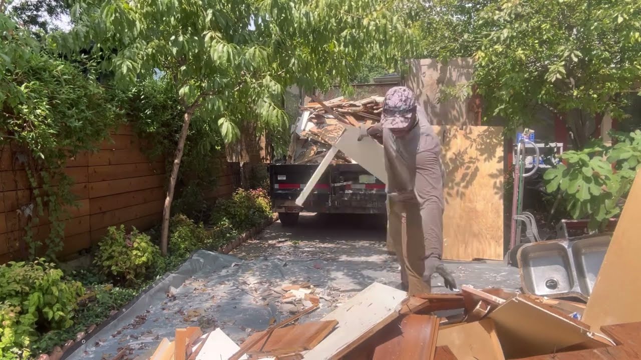 Construction debris removal in Dallas, Texas!! Part 2