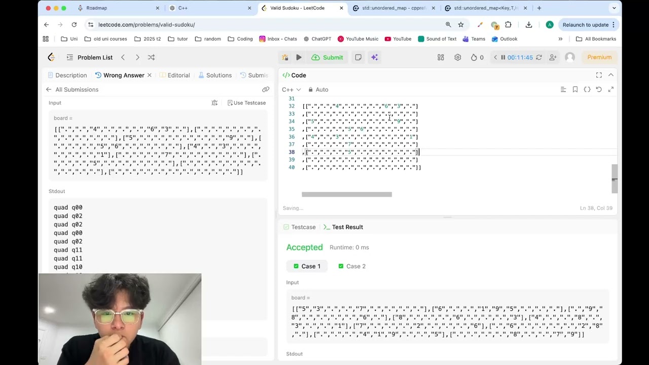 no talking leetcode #36 medium - valid sudoku