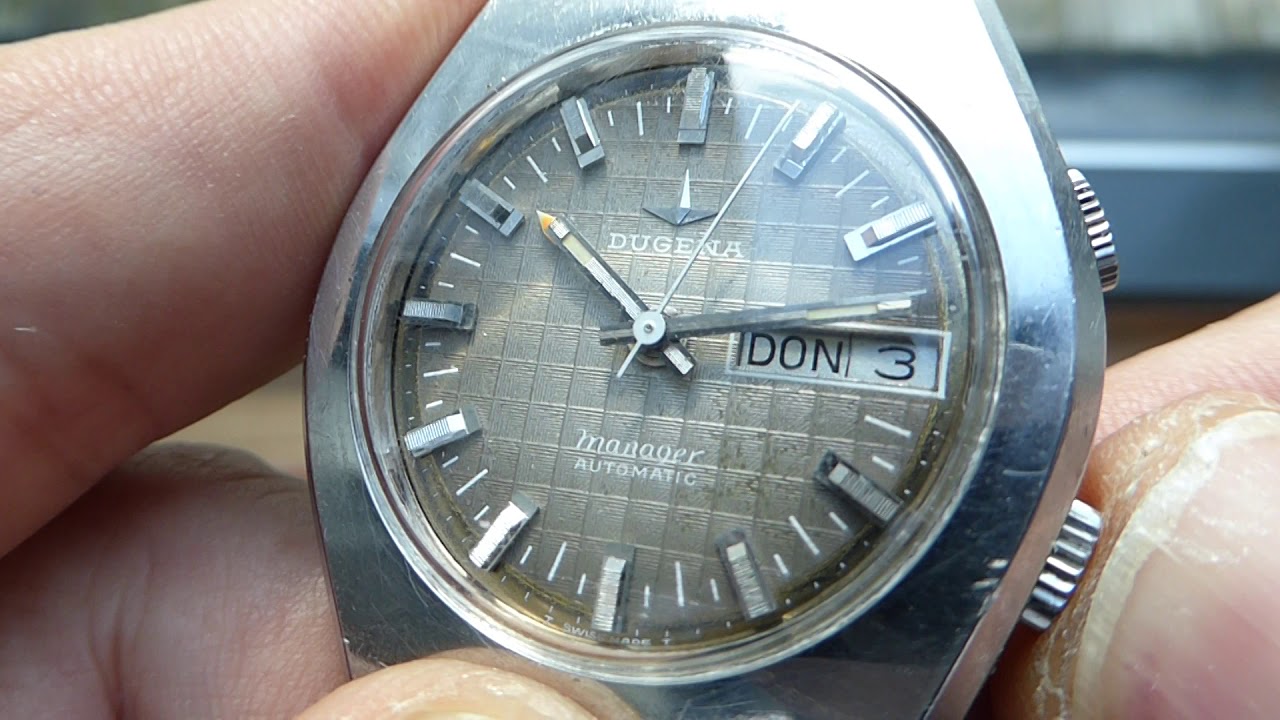 Dugena Manager Waffle Dial AS 5008 Autimatic Alarm - Armbandwecker