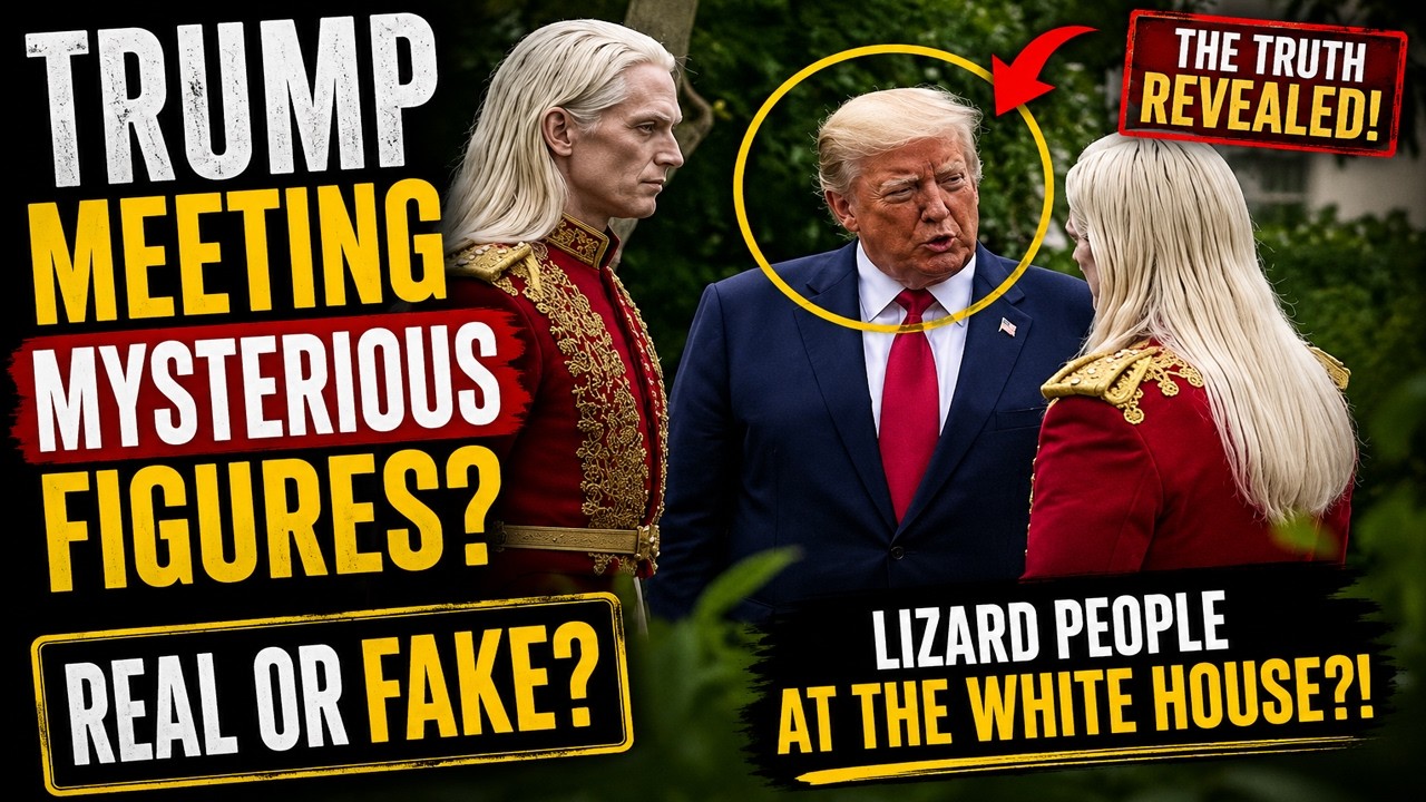 Trump Viral Alien Meeting Photo Real or Fake | Did Trump Meet Lizard People | Trump With Unknown Men