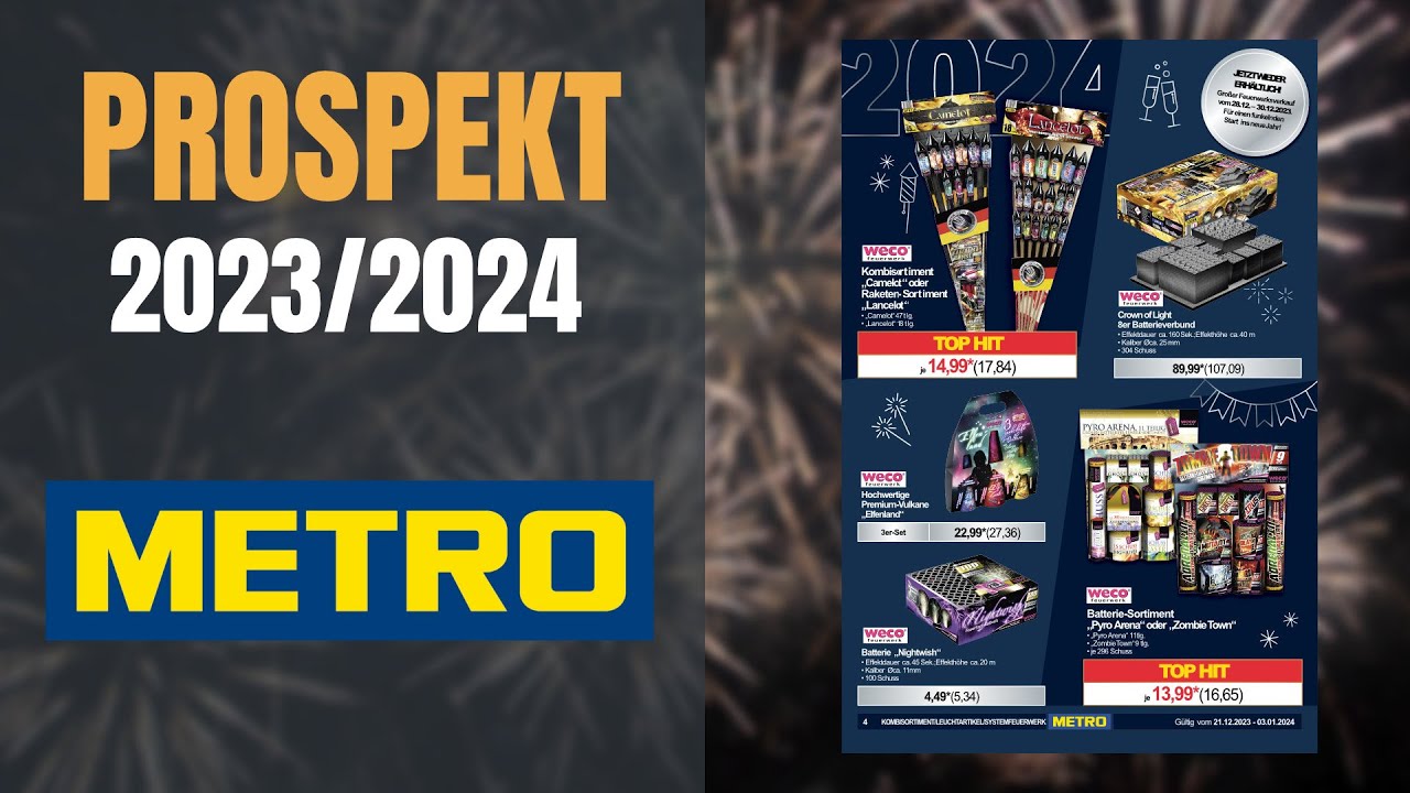 METRO Feuerwerk Prospekt 🎇 Silvester 2023/24