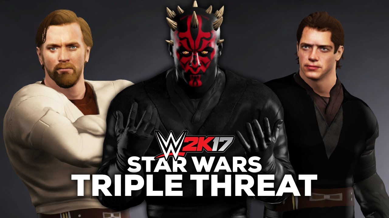 WWE 2K17 - DARTH MAUL VS ANAKIN SKYWALKER VS OBI-WAN KENOBI