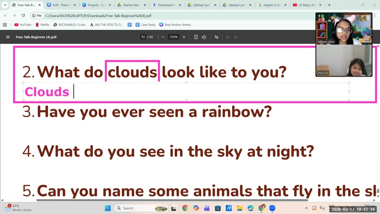 Kids conversation primary student a1 level question & answer ประถม ครูฟิลิปปินส์ ถามตอบ fun game