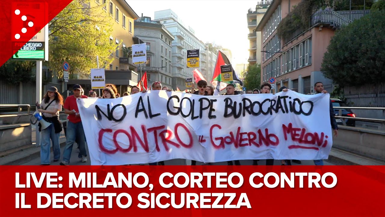 LIVE Milano, corteo contro decreto sicurezza: diretta video
