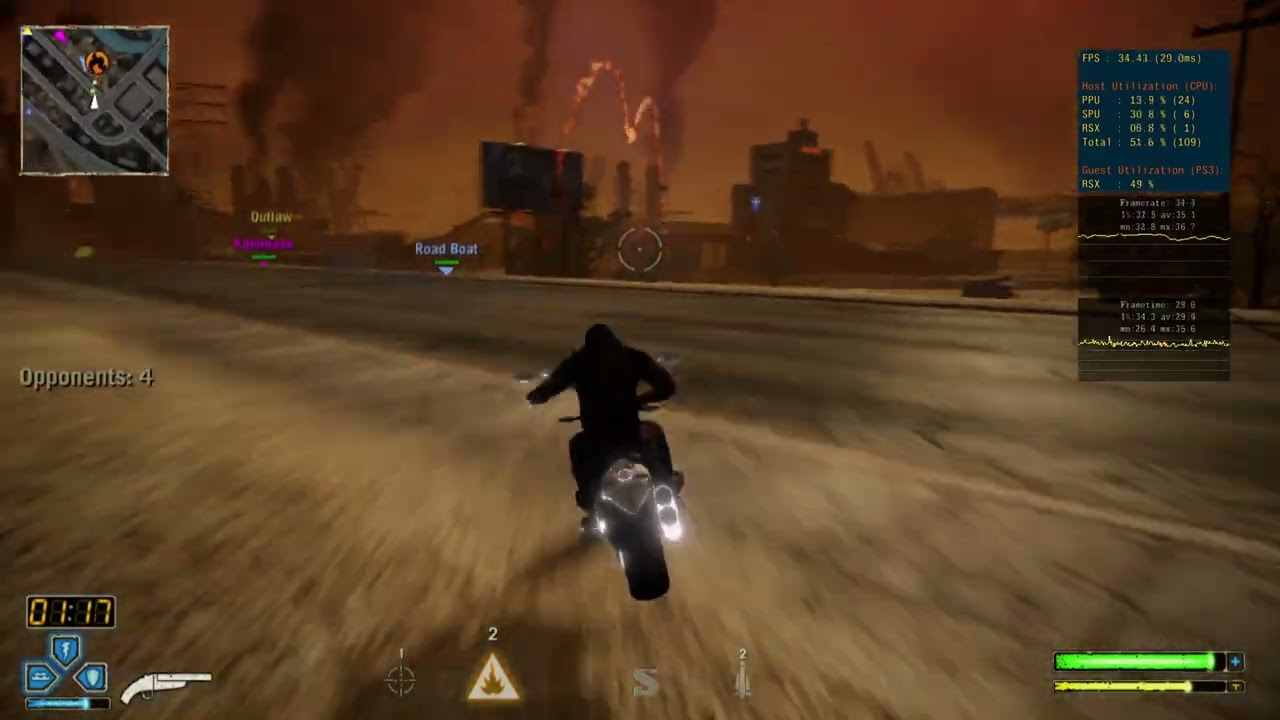 Twisted Metal | RPCS3 Perf Test v0.0.32-16614 | Ryzen 7700X