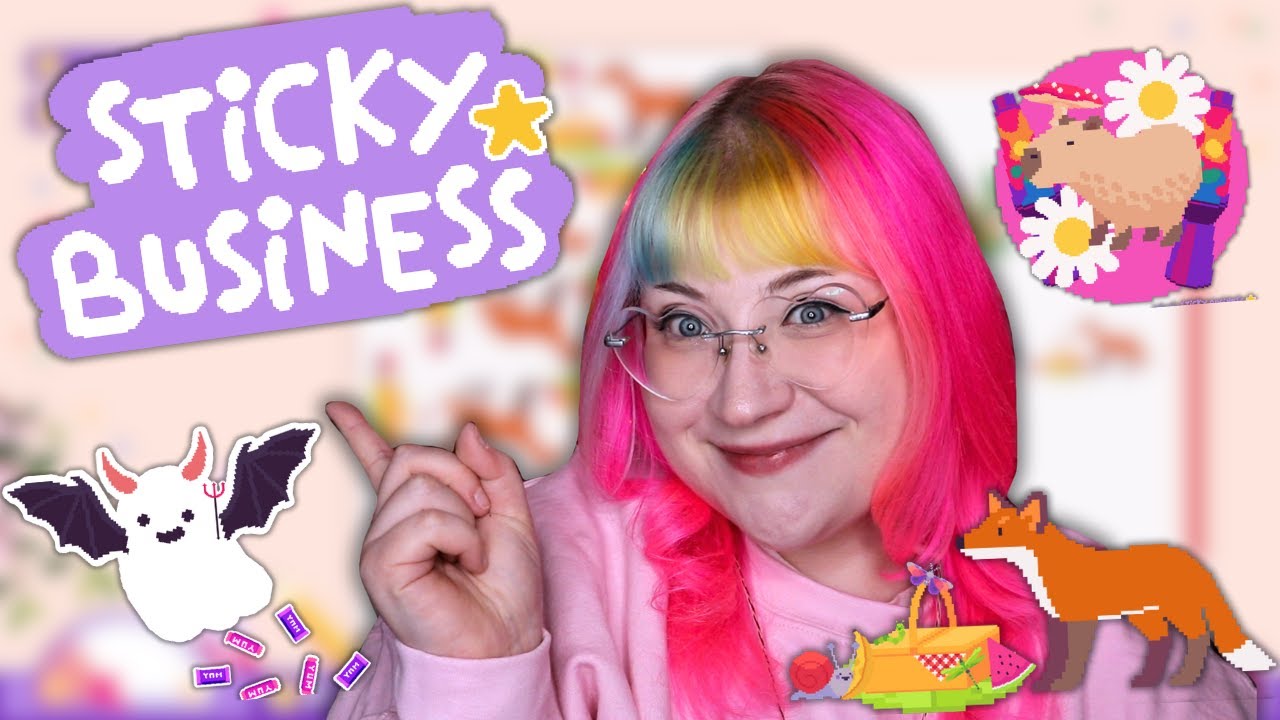 FINALLY REVISITING MY (slightly abandoned) STICKER SHOP IN STICKY BUSINESS!