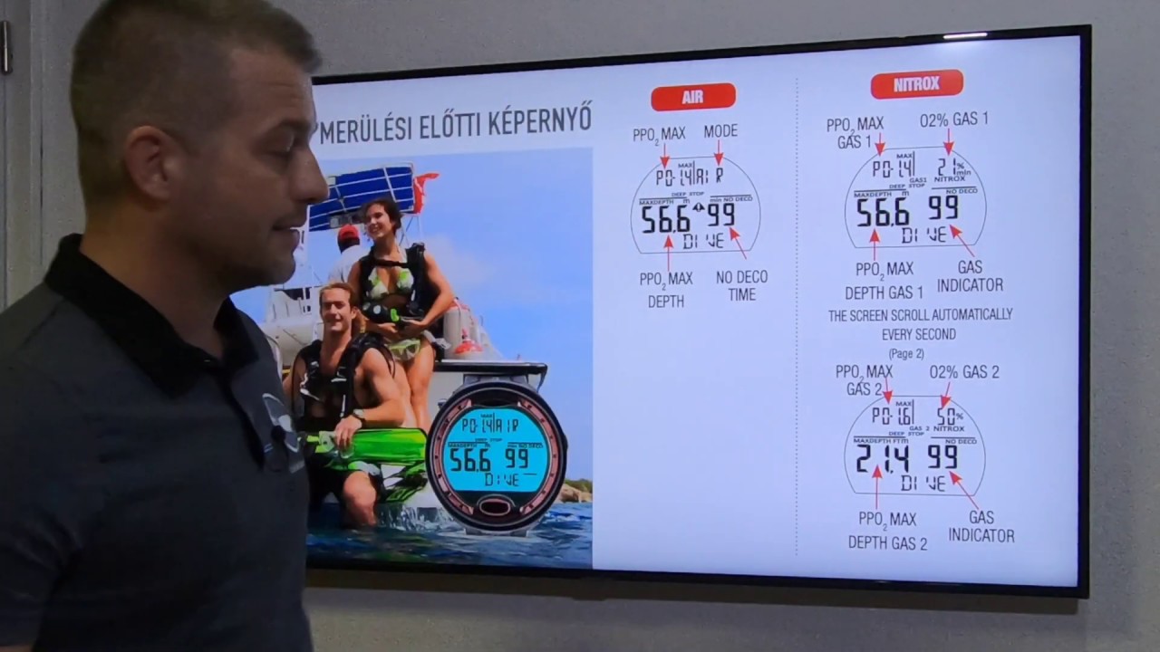 Cressi Michelangelo búvárkomputer használata és jelzései