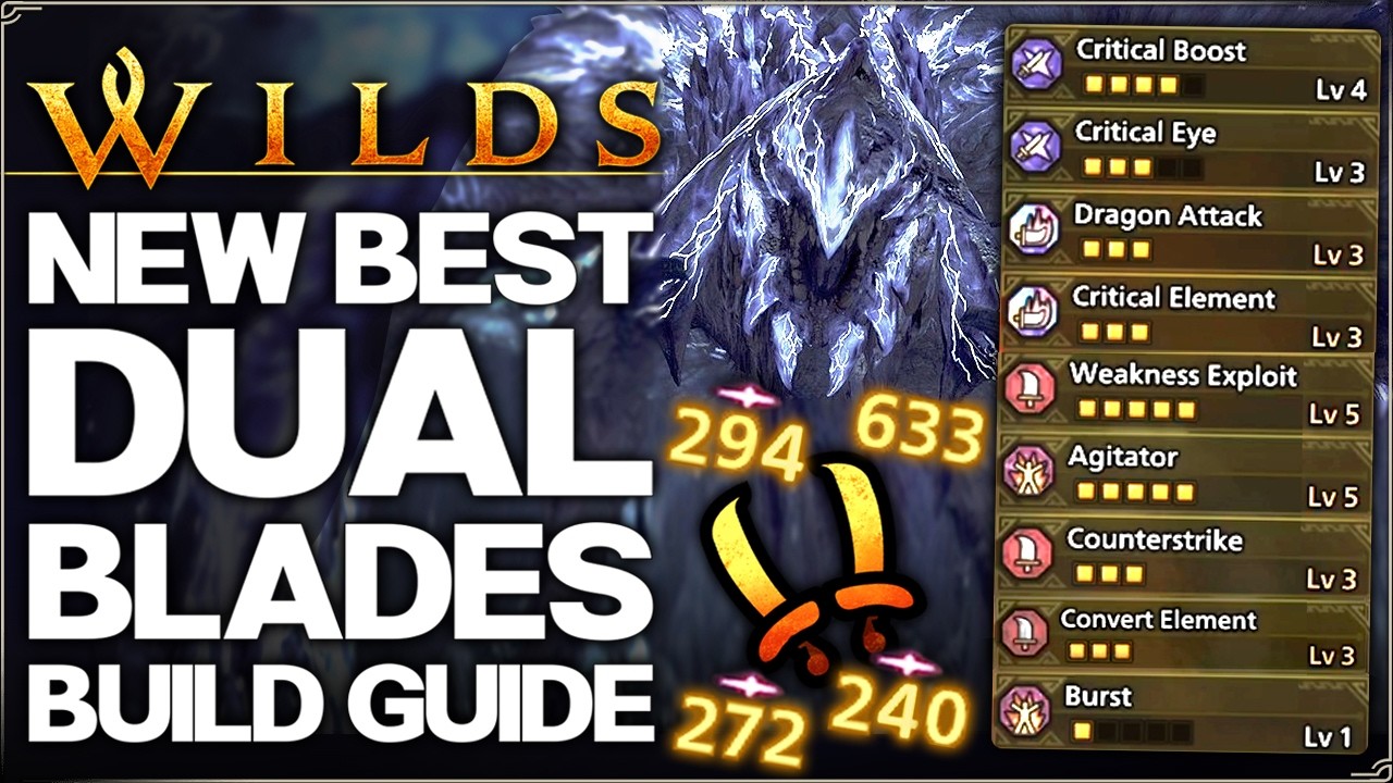 Monster Hunter Wilds - New Best OP Dual Blades Build - Highest Damage Possible AT Arkveld Set Guide!