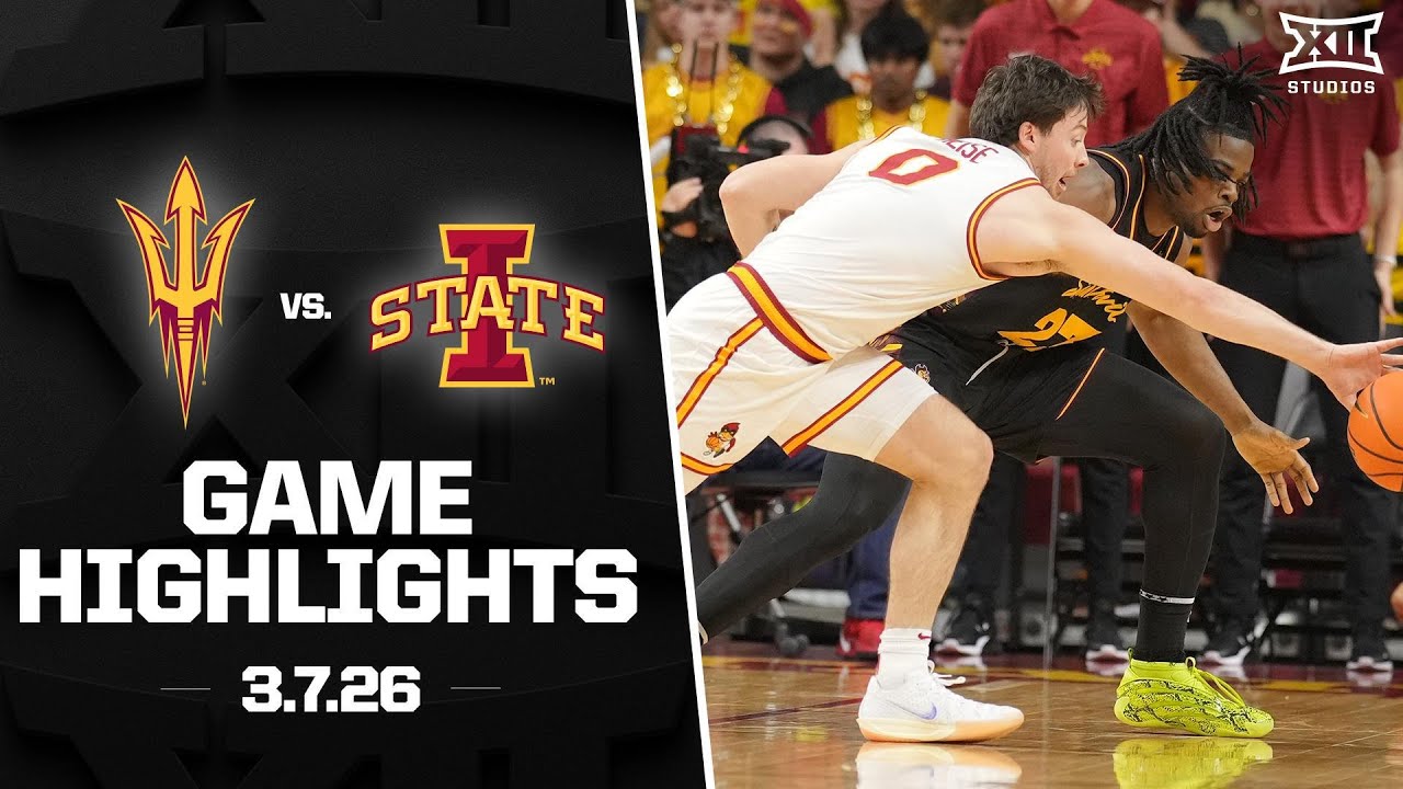 Arizona State vs. #6 Iowa State Game Highlights | 2025-26 Big 12 Men&rsquo;s Basketball