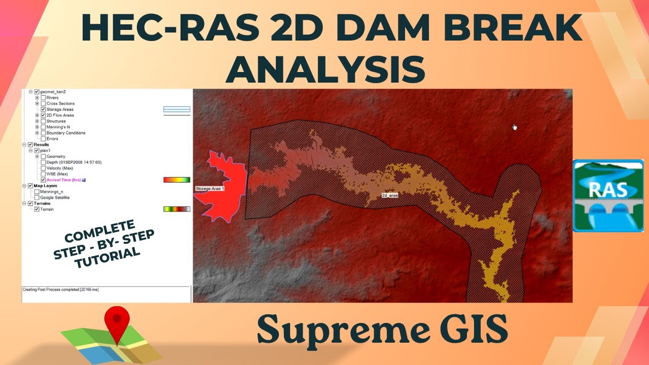 HEC-RAS 2D Dam Break Analysis | Complete Flood Simulation Tutorial with Animation (Step-by-Step)
