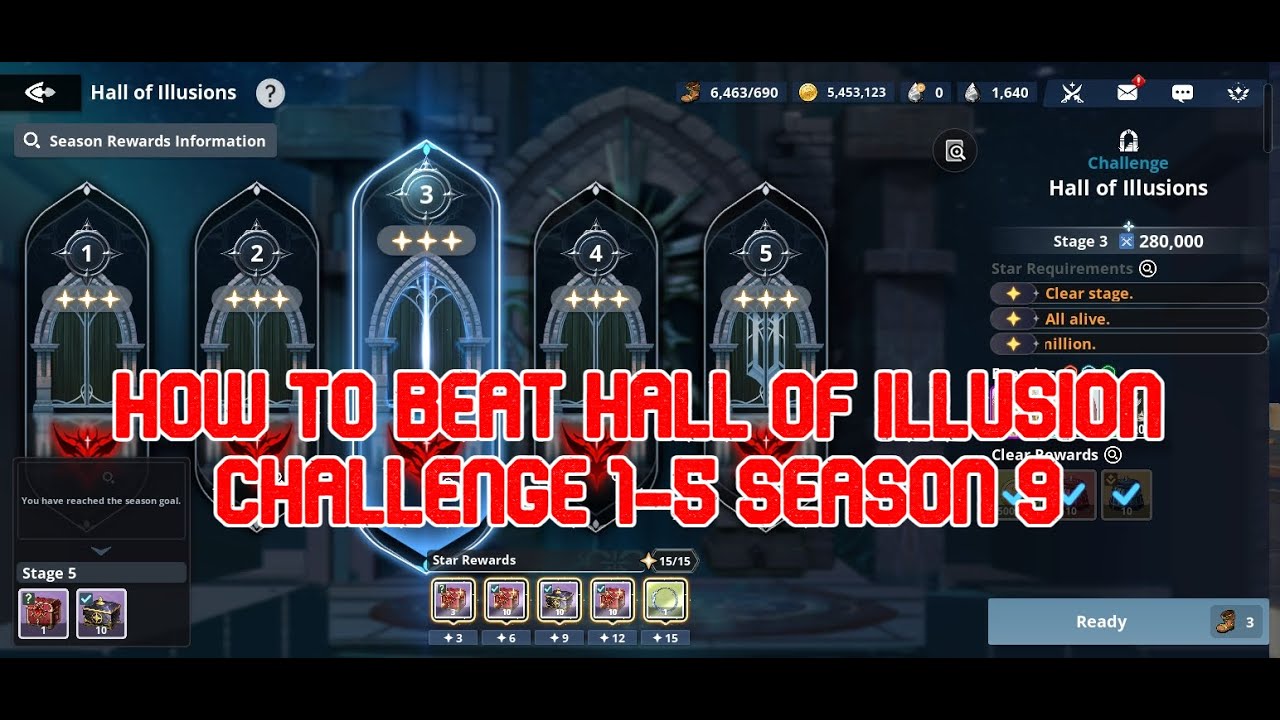How To Beat Hall of Illusion Challenge 1-5 Season 9 !!!