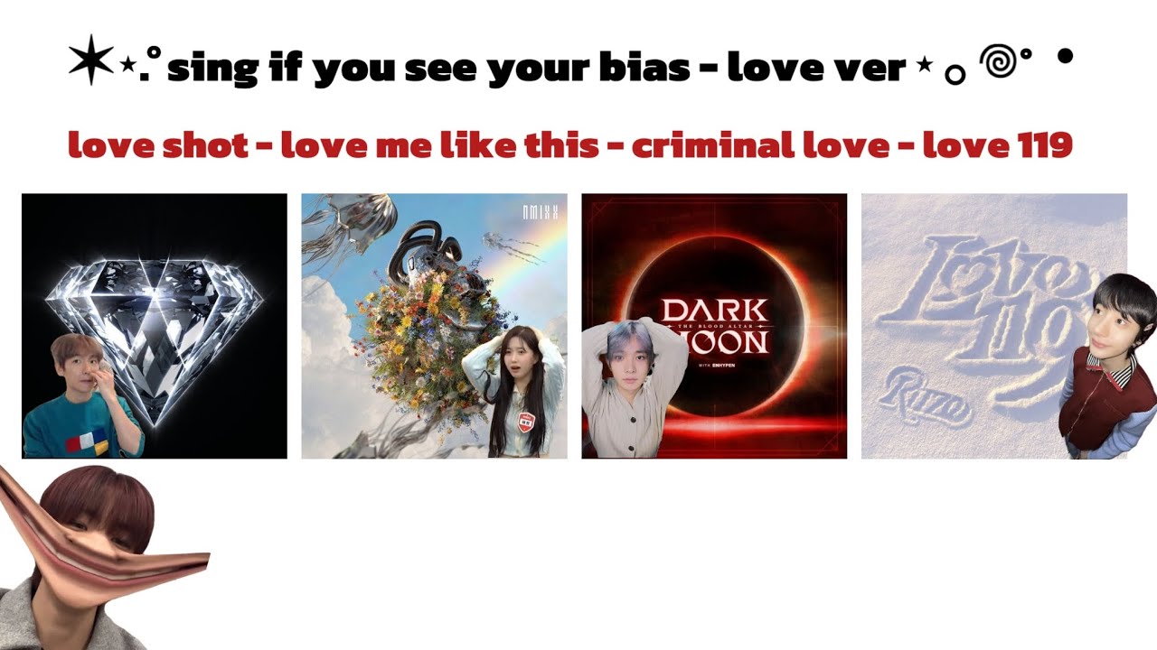✶⋆.˚ sing if you see your bias - love ver ⭑｡𖦹°‧ 