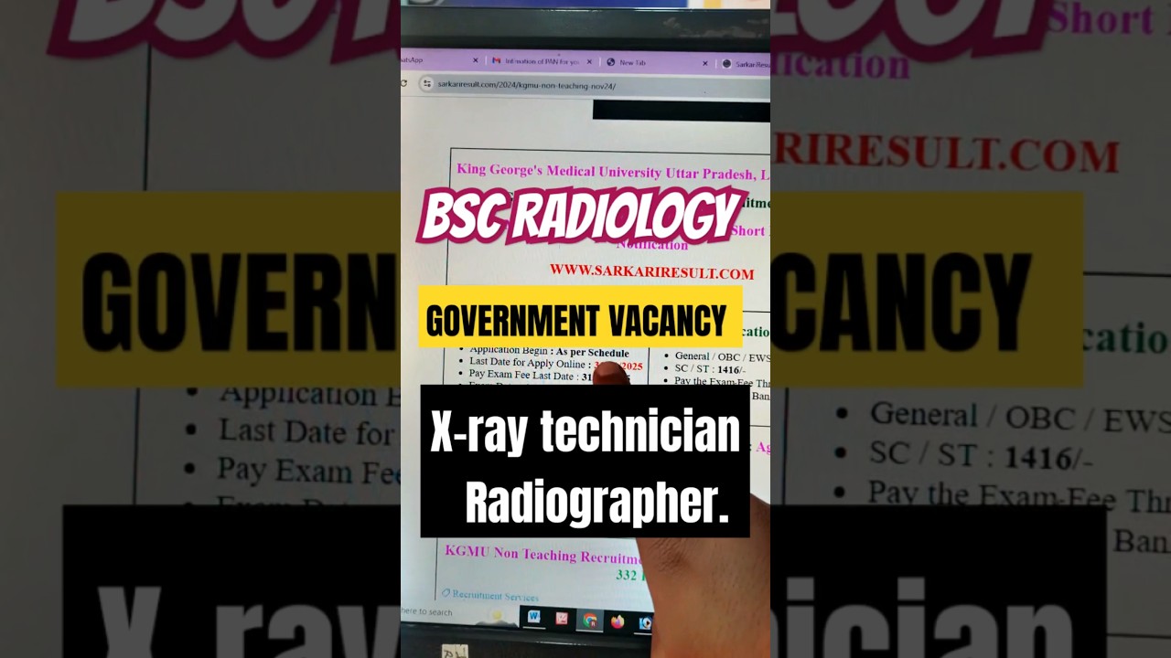 Government vacancy for radiographer Radiology government vacancy 