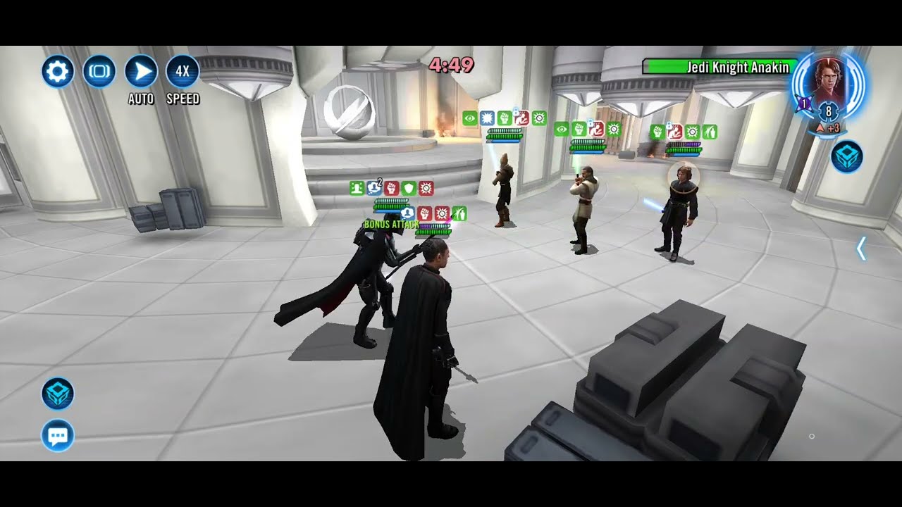 DTMG vs QGJ gac 3v3 swgoh