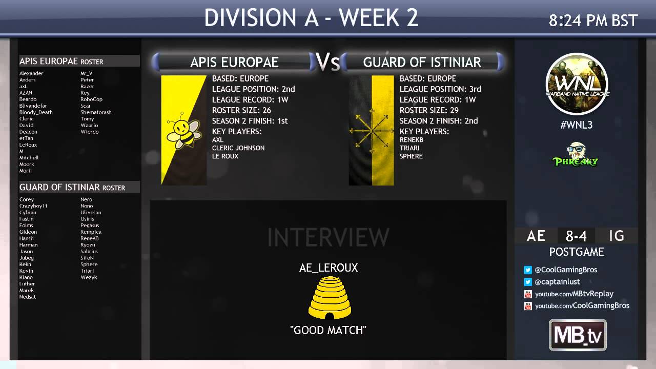 [WNL3] Division A Week 2 | Interview: AE_LeRoux