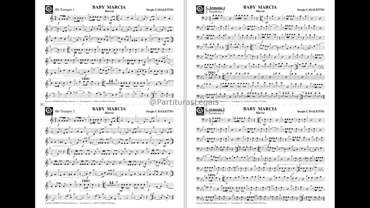 Baby Marcia - Marcha/Dobrado - Partitura para Banda