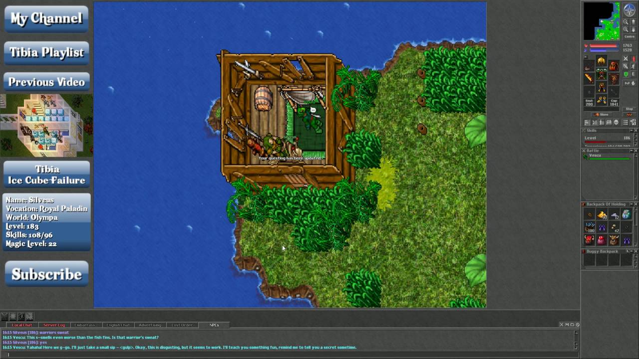Lets Play Tibia: Assassin Outfit and Addons. (ENG)
