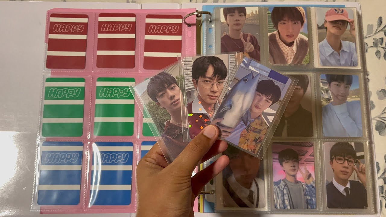 storing bts jin "happy" photocards | all photocards + flipthrough