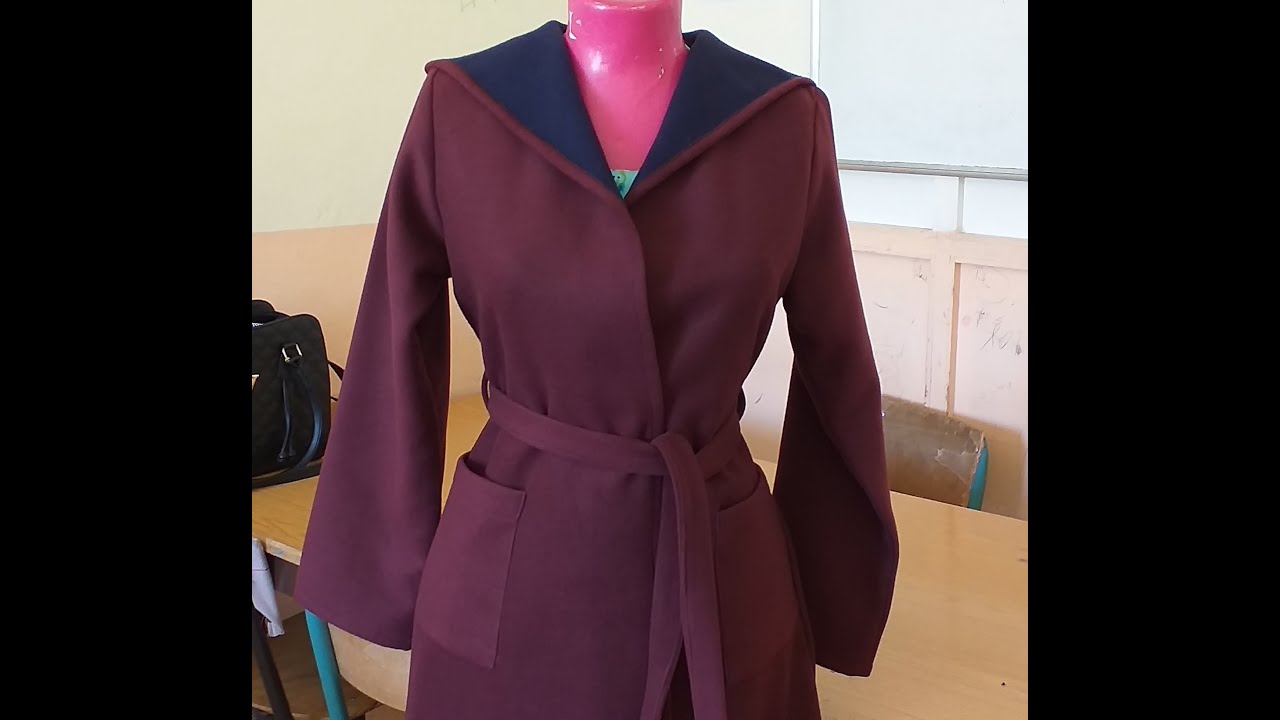 خياطة المونطو بقب متصل 📍📍📍مع اللوك النهائي 🤩👍