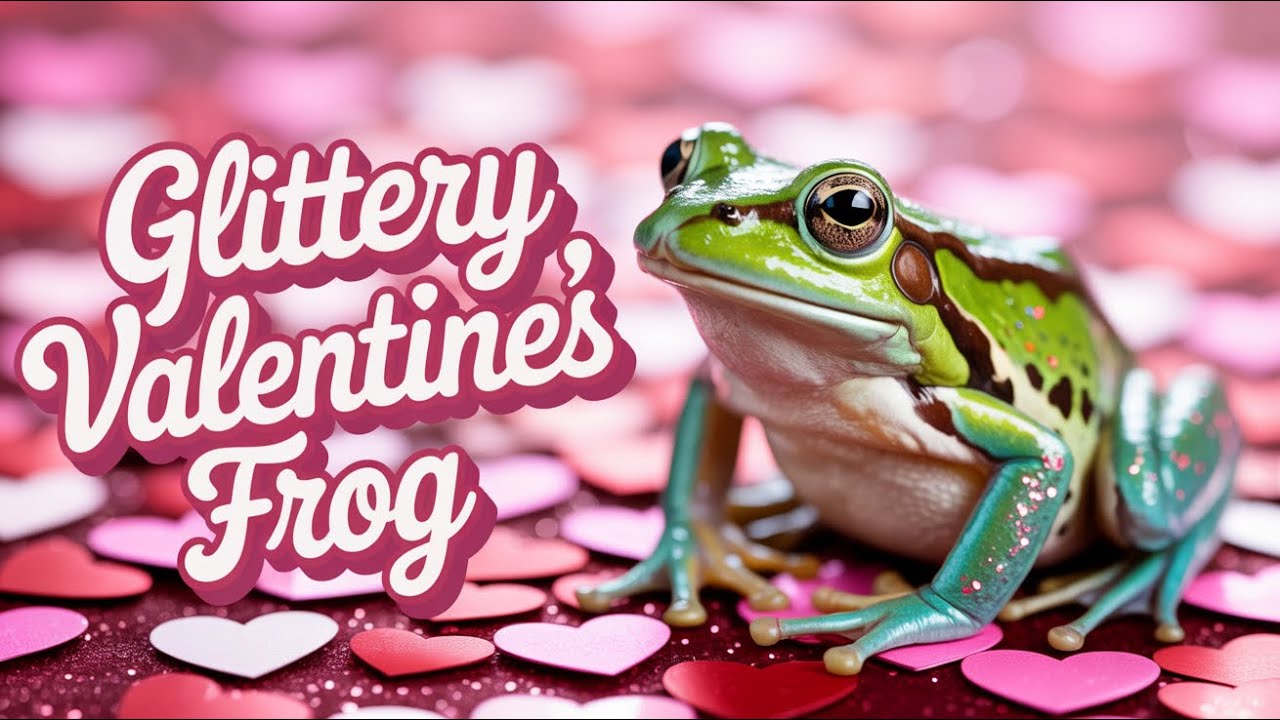 Glittery Valentines Froggy #froggyfriday 
