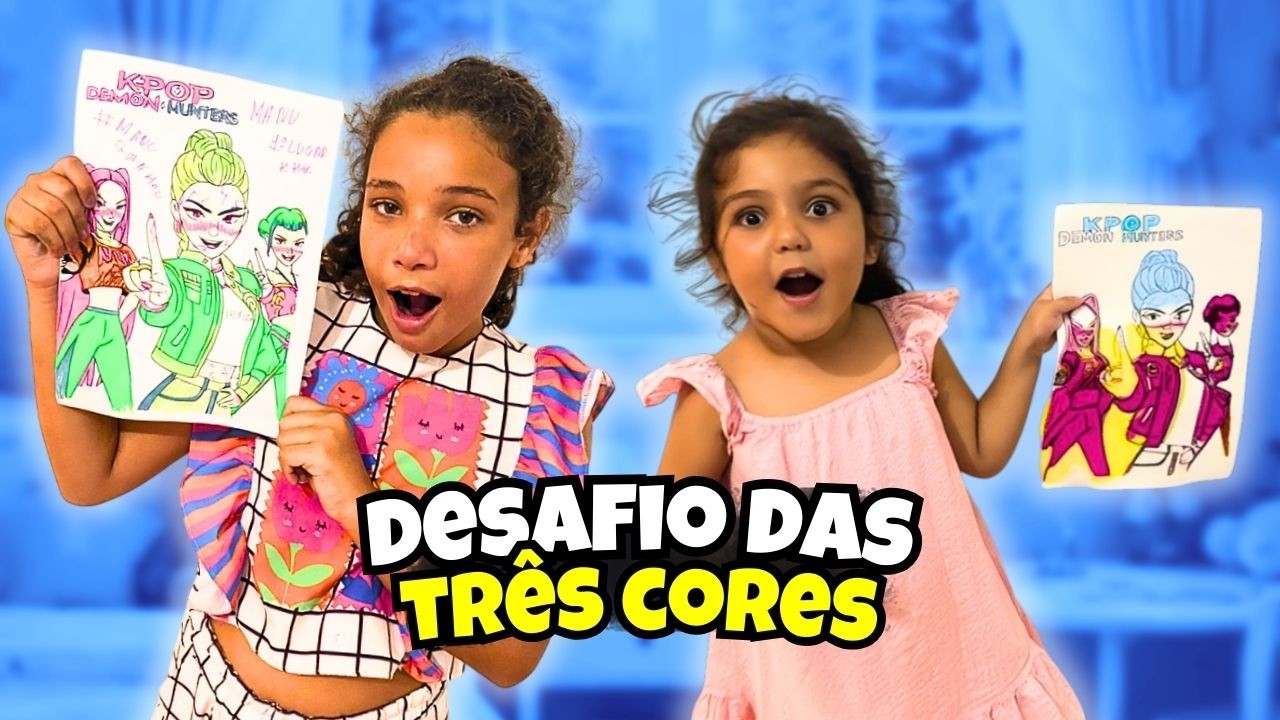 ELAS SÓ PODIAM USAR 3 CORES 😳🎨 | Desafio da Manu e Maitê