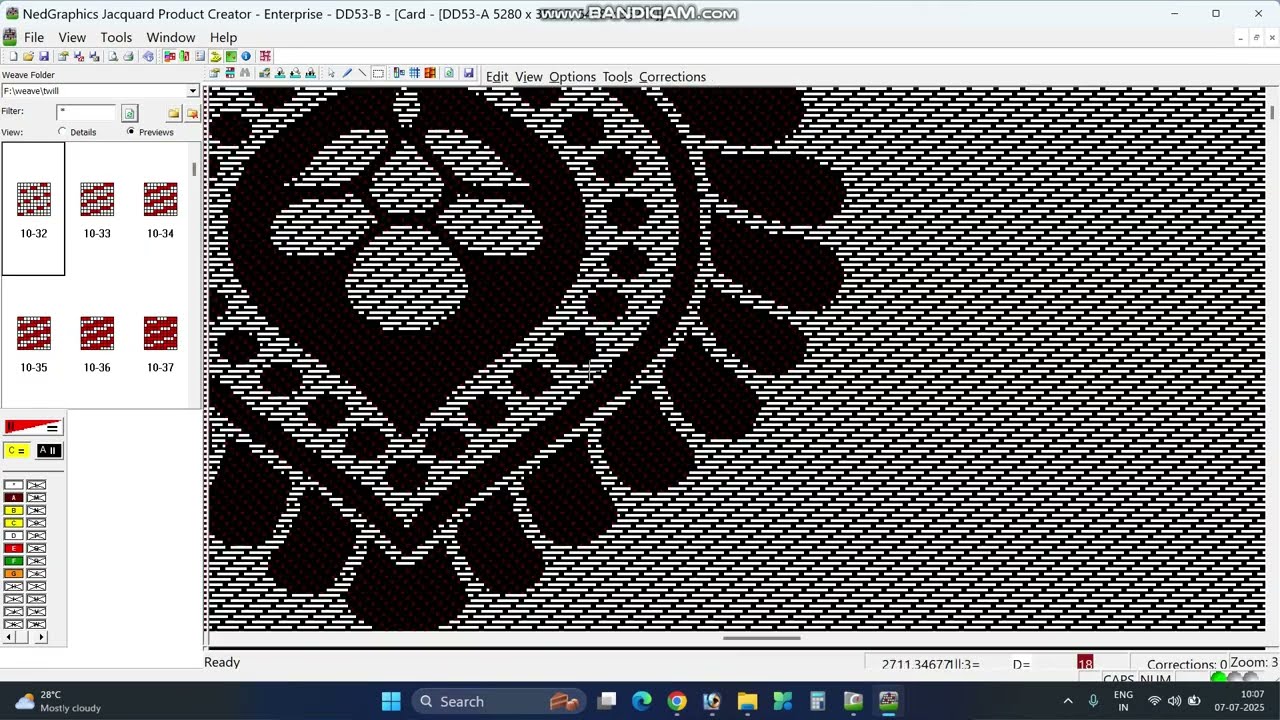 Client ka work completion and changing some designing | Rapier jacquard designing | Textile design