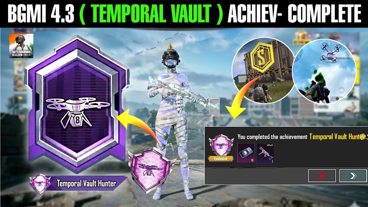 How To Complete Temporal Vault Hunter Achievement In Bgmi | Use a Drone To Extract Supplies 1 time 