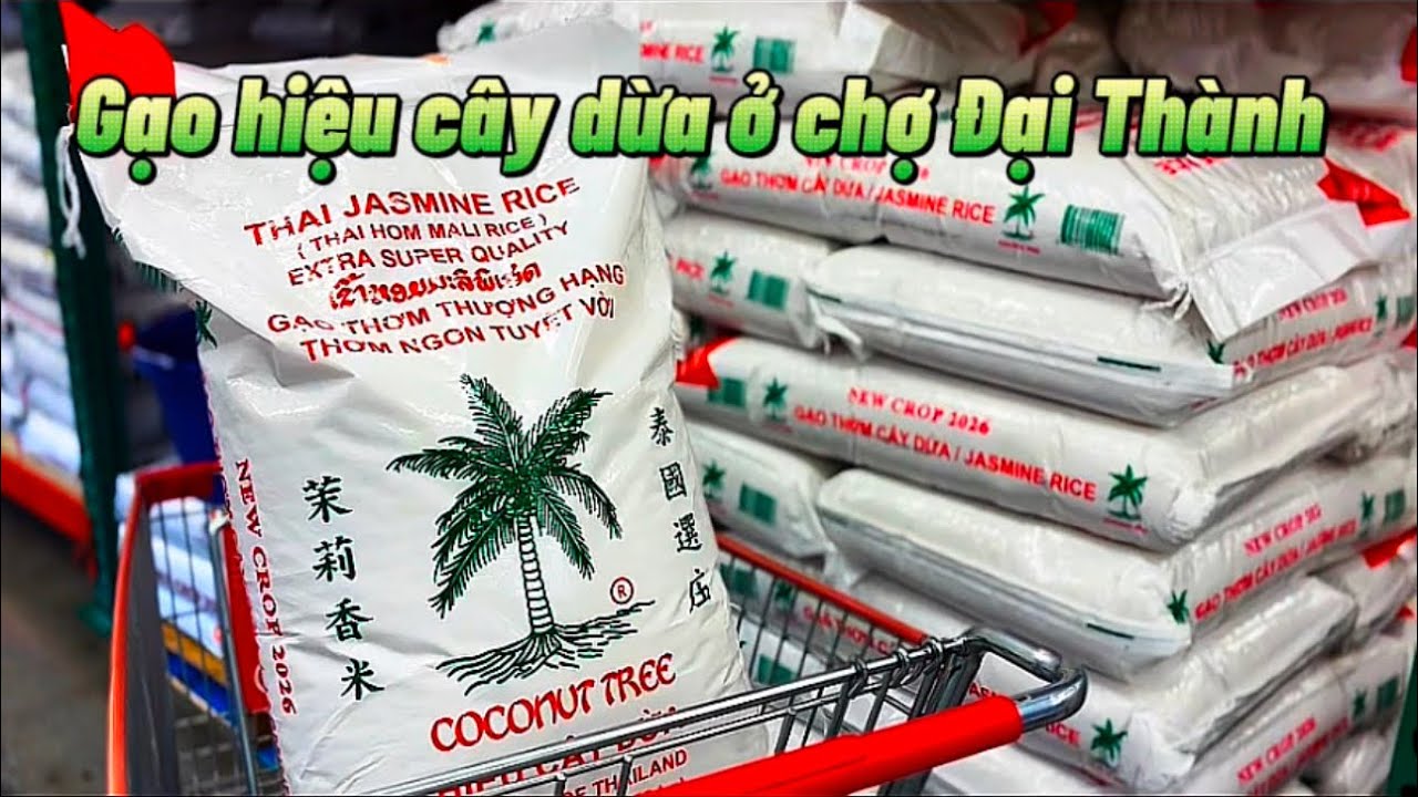 Thông tin về gạo hiệu cây dừa rất ngon cơm được bán rất nhiều ở chợ Đại Thành.@Ngutruong22 