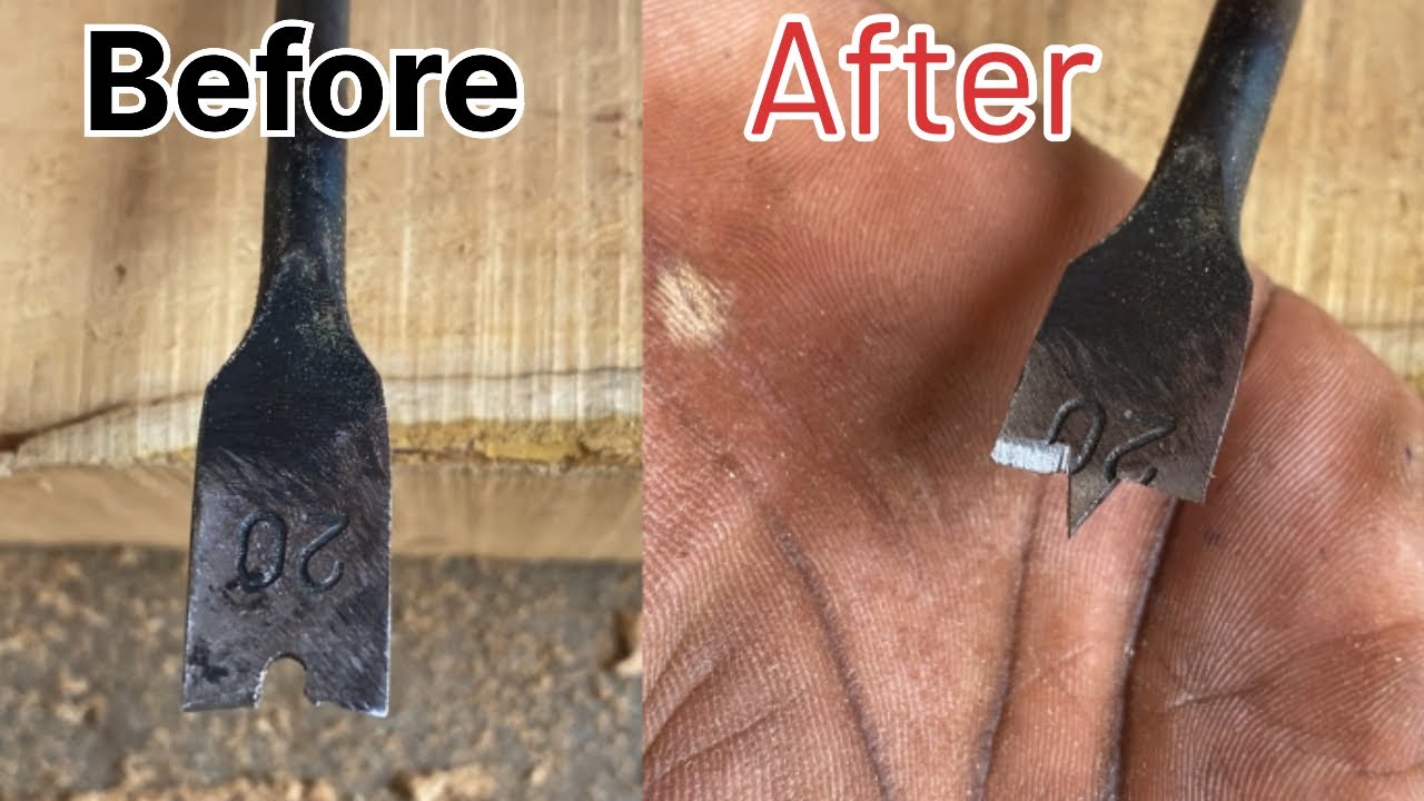 Drill bit making #diy, make your own wood drill bit