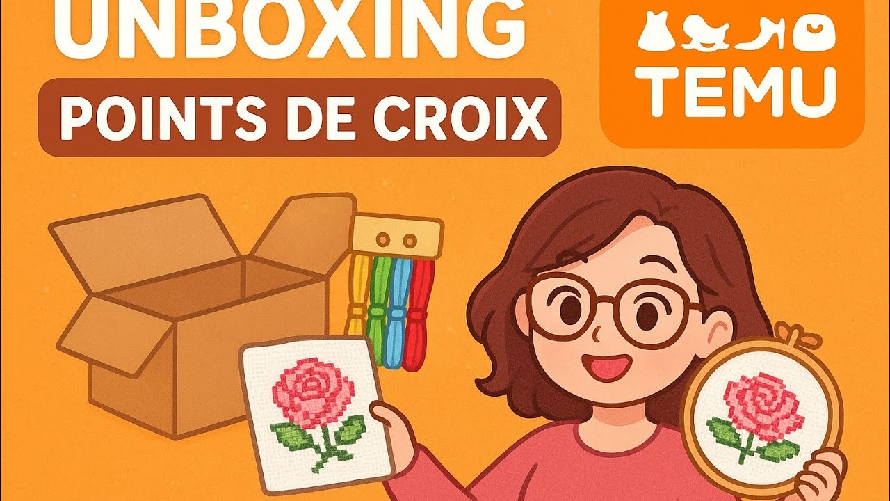 Unboxing - Temu 🥰 on découvre plein de nouvelles toiles #pointdecroix #temu 