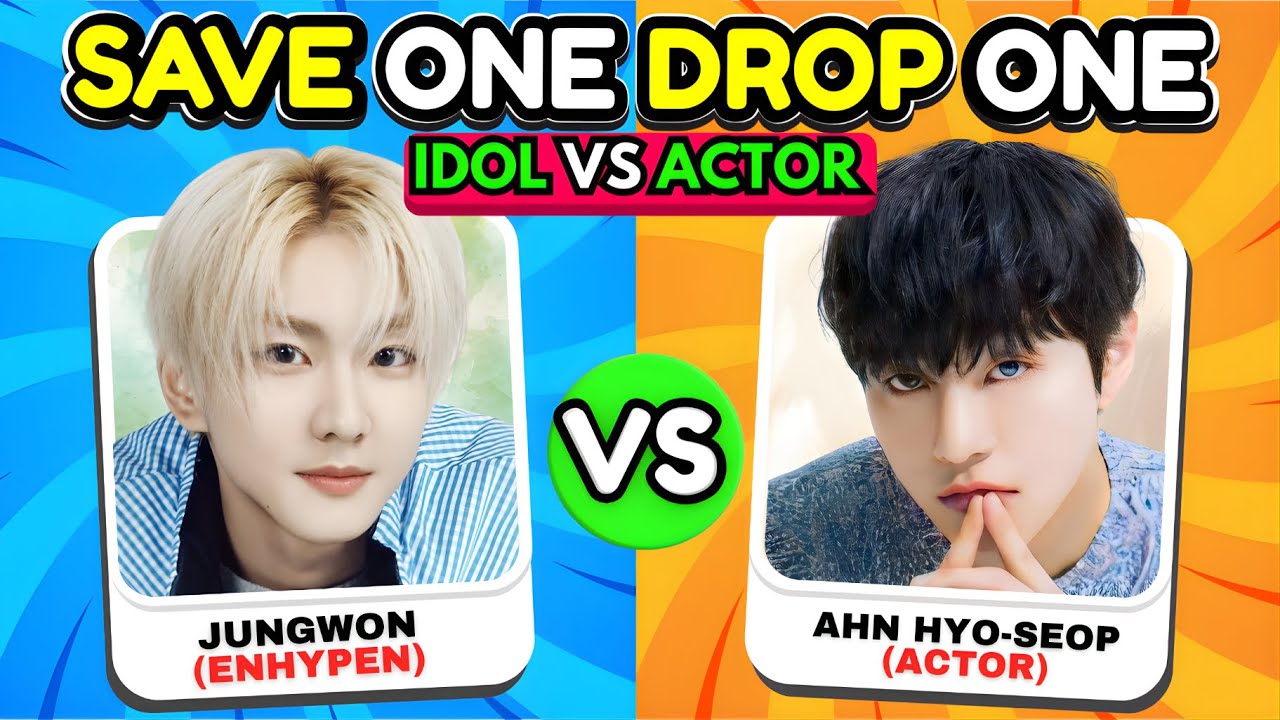 SAVE ONE DROP ONE: K-POP IDOL vs ACTOR (МУЖСКАЯ ВЕРСИЯ) 🔥 Невозможные выборы | K-Pop Quiz Game 2025