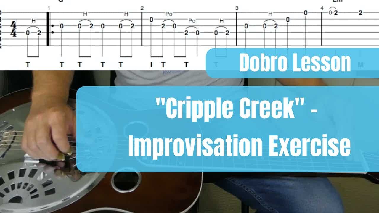 "Cripple Creek" + Improvisation Exercise | Dobro Lesson Preview | Open G Tuning