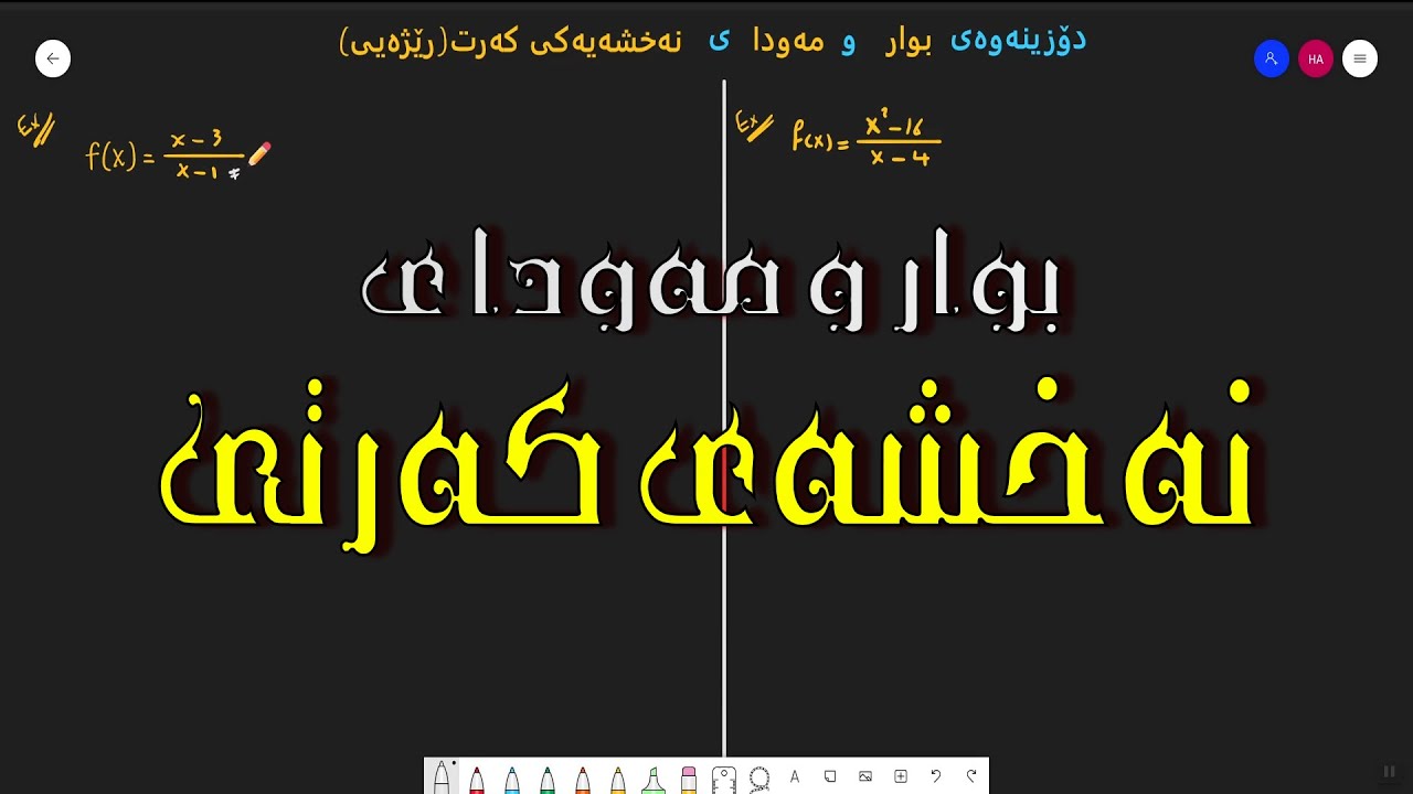 دۆزینەوەی بوار و مەودای نەخشەی کەرتی