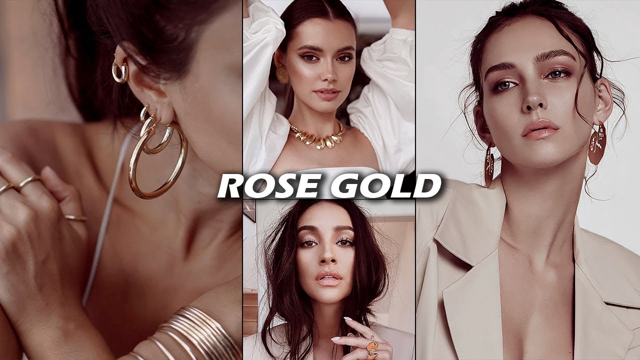 Rose gold lightroom preset | lightroom presets free download | portraitpro | Selfie preset