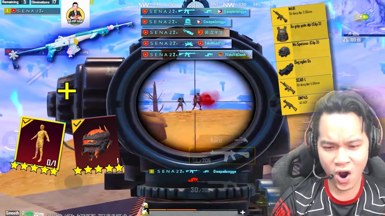 PUBG Mobile - A Fan Cứng Chơi Kèo Thử Thách Bắn 20 Kill Map Sa Mạc Đặt 10 Lít Mật Ong ở Bộ Bim Shop