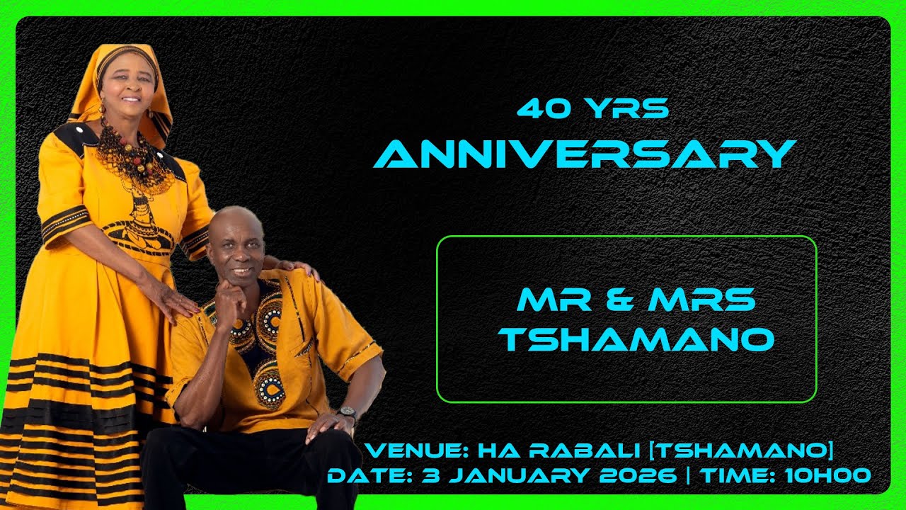 Mr & Mrs Tshamano - 40 years anniversary