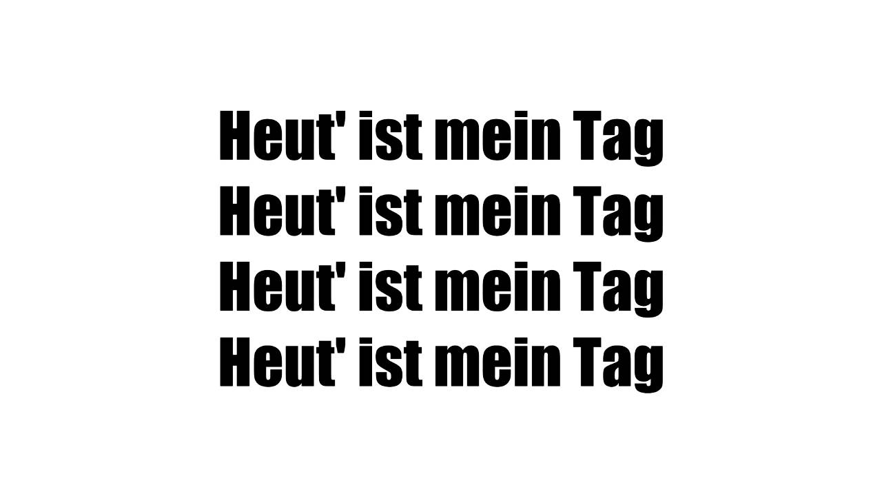 Bl&uuml;mchen - Heut' Ist Mein Tag - Lyrics [HD]