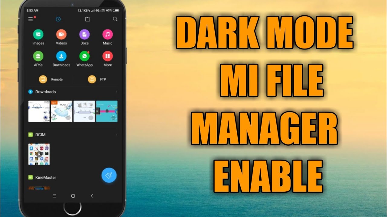 MIUI 10 DARK MODE ENABLE ON FILE MANAGER